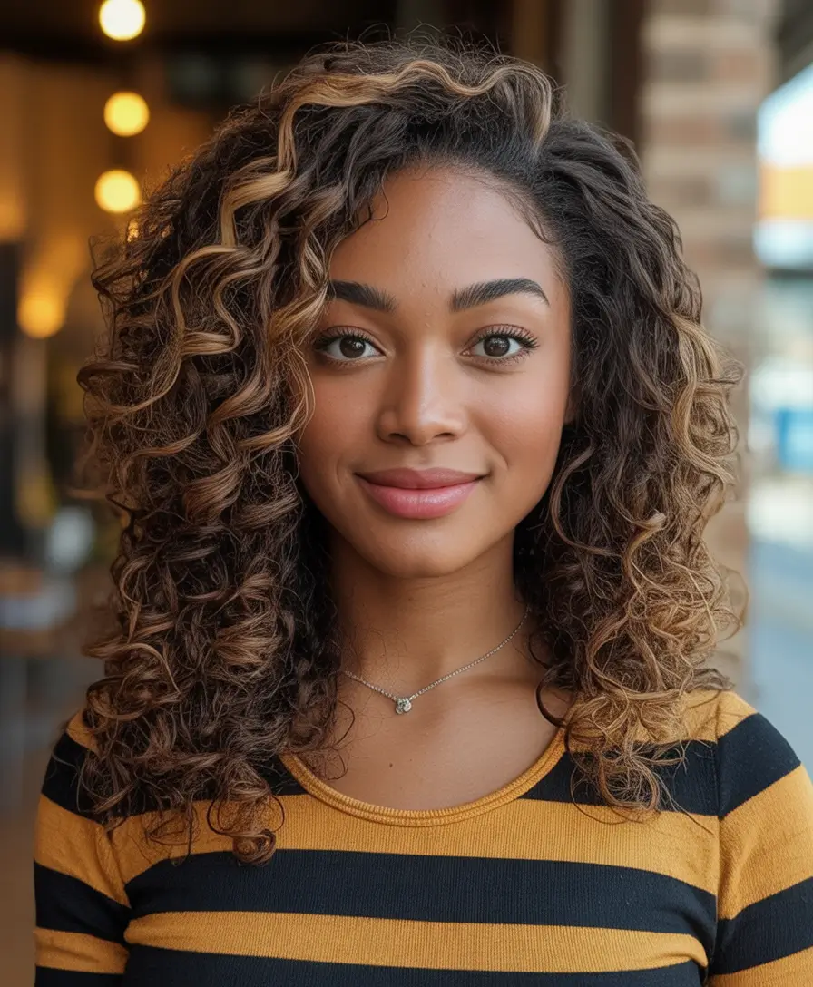 Best Fall Brown Hair Colors to Try in 2025 Layered Curls with Golden Maple Twist