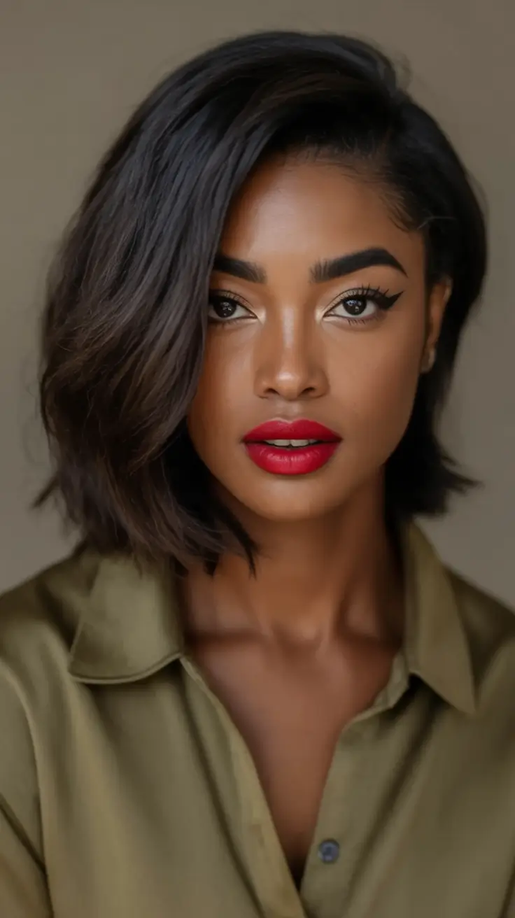 Best Fall Brown Hair Colors to Try in 2025 Structured Side Part with Dimensional Brunette