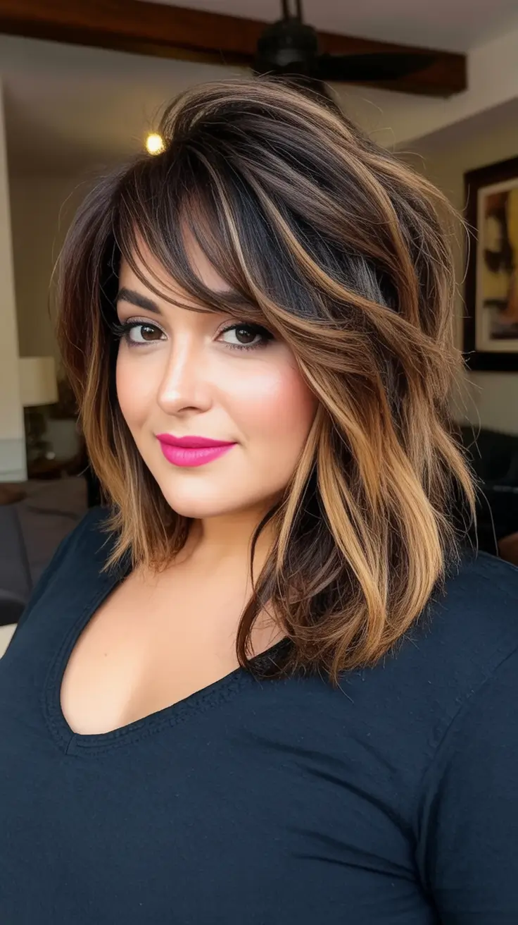 Best Fall Brown Hair Colors to Try in 2025 Choppy Layers with Toasted Blonde Accents