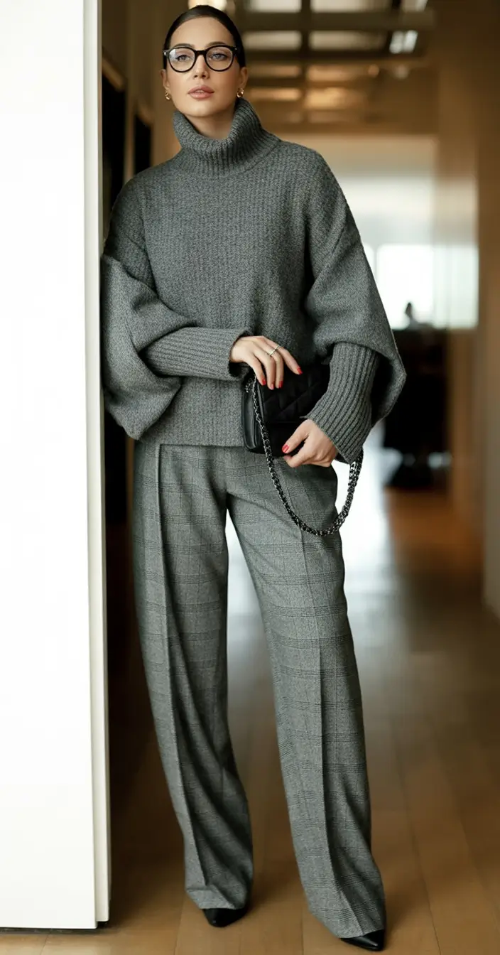 Business casual outfits ideas for fall 2025 Modern Texture in Charcoal Tones