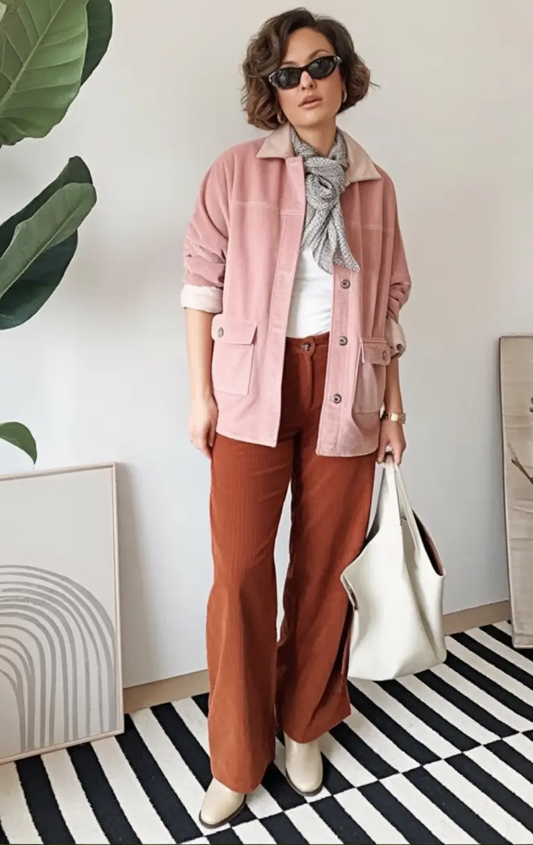 Business casual outfits ideas for fall 2025 Dusty Rose and Rust Harmony