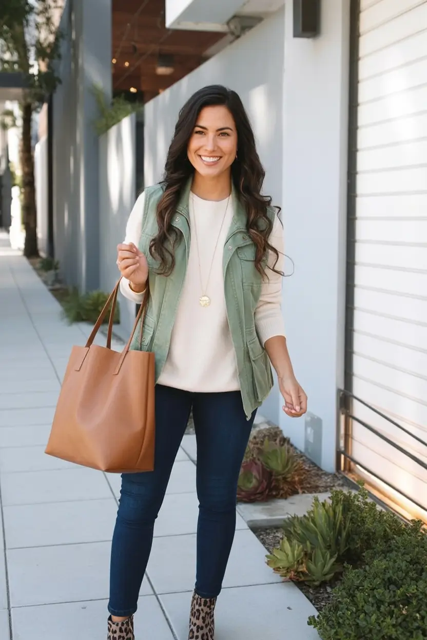 Cozy & Chic Fall outfits Ideas to Try in 2025 Weekend Ready With Mint And Leopard