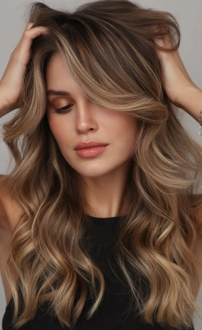 Golden Fall Hair Color for Blondes in 2025 Toasted Caramel Waves with Depth