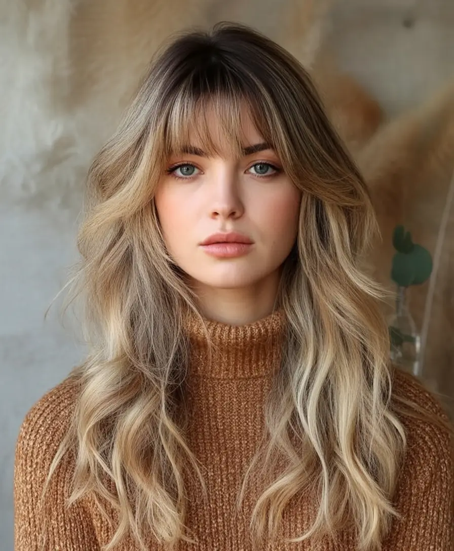 Golden Fall Hair Color for Blondes in 2025 Moody Roots with Windswept Texture