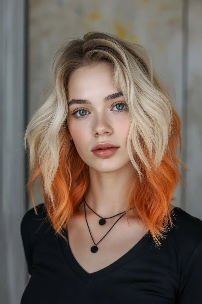 Golden Fall Hair Color for Blondes in 2025 Sunset Tips with a Vanilla Top