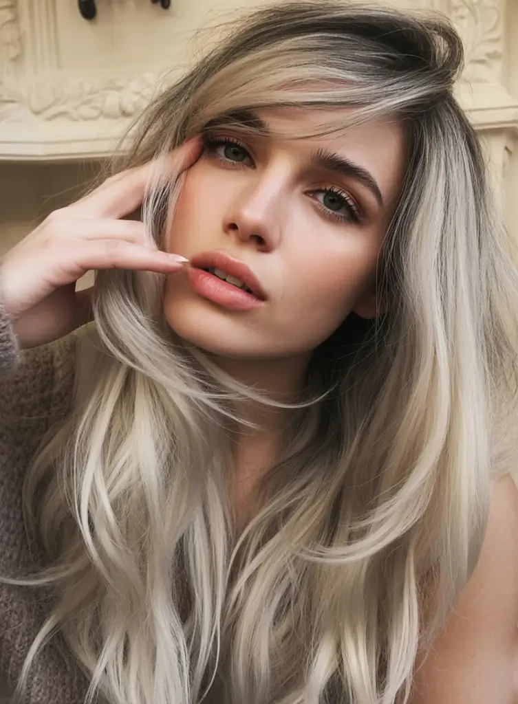 Golden Fall Hair Color for Blondes in 2025 Shadow Root Silver Blonde