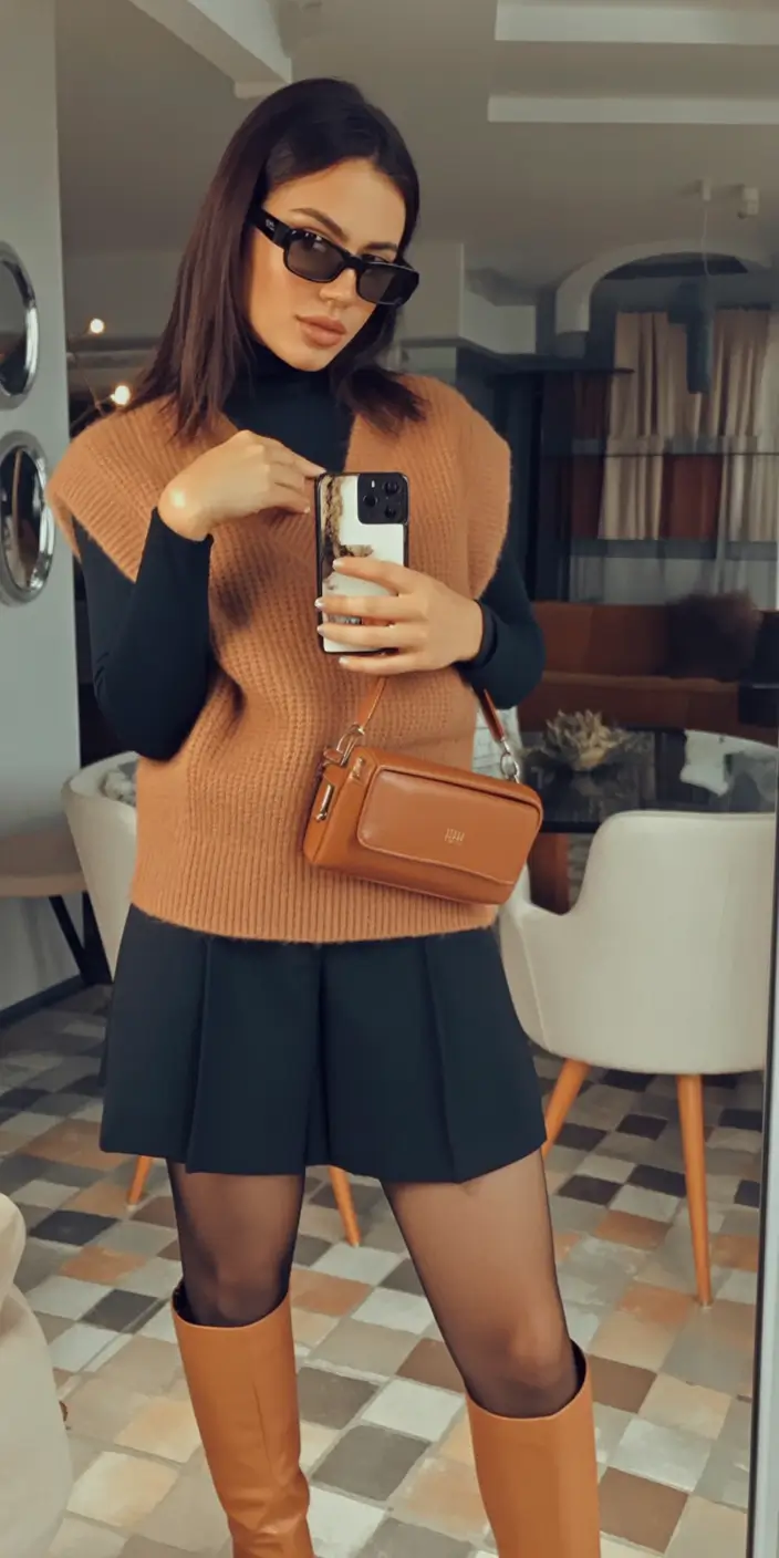Easy and stylish fall outfits in 2025 Playful Layers and Mini Skirts