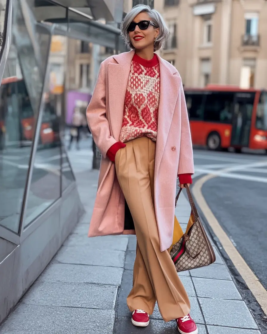 Easy and stylish fall outfits in 2025 Blush and Red Retro Energy