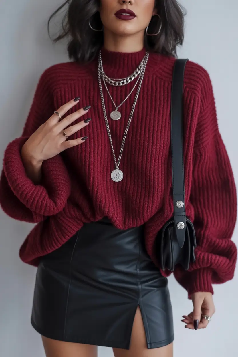 Easy and stylish fall outfits in 2025 Moody Layers with a Punk Twist