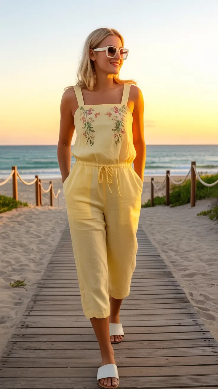 end of summer outfits ideas 2025 Sunset Linen and Easy Bloom