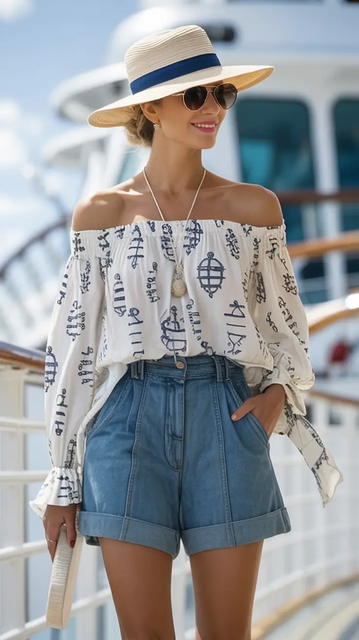 end of summer outfits ideas 2025 Nautical Chic on Deck