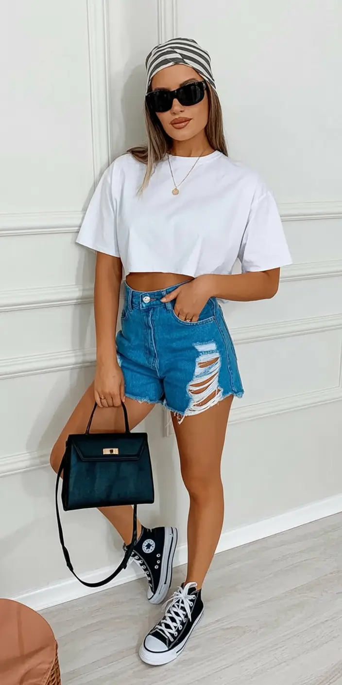 end of summer outfits ideas 2025 Cool Girl Bandana Energy