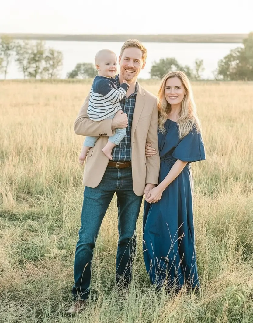 Fall 2025 Family Photo outfits Inspo 2025 Lake Breeze And Blue Harmony