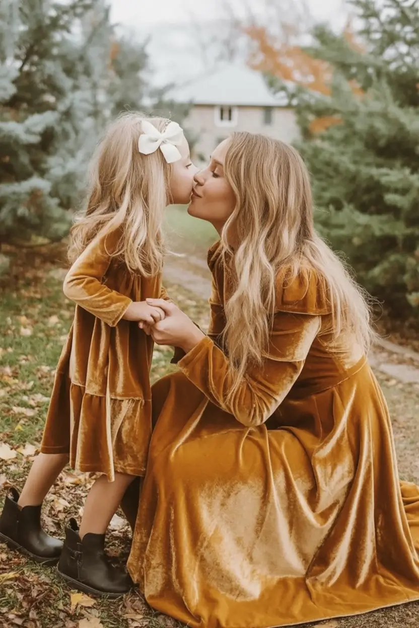 Fall 2025 Family Photo outfits Inspo 2025 Golden Velvet Moments