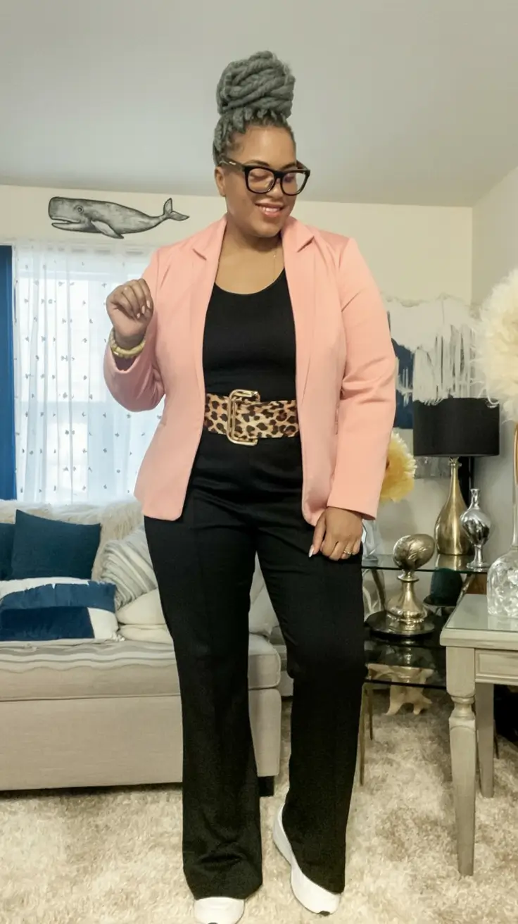 Fall 2025 Fashion Inspiration for Stylish Women Power Blush and Leopard Boldness