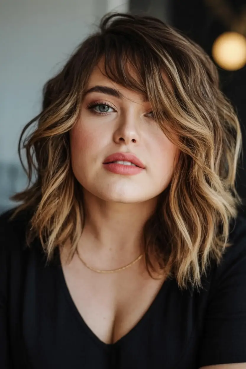 Fall brunette hair color ideas 2025 Messy Lived-In Brunette Waves