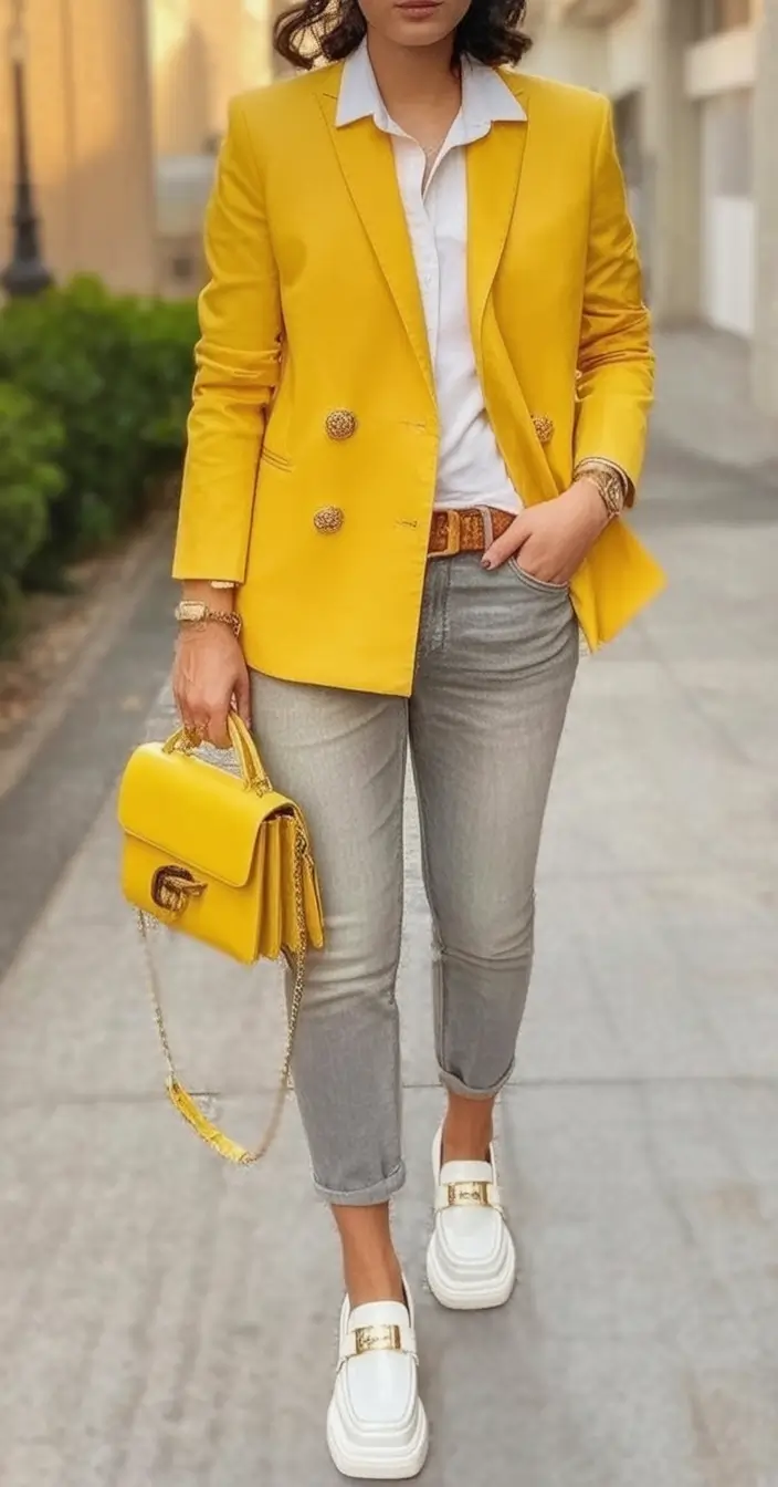 Fall transitional outfits to try in 2025 Lemon Chrome Meets Urban Cool