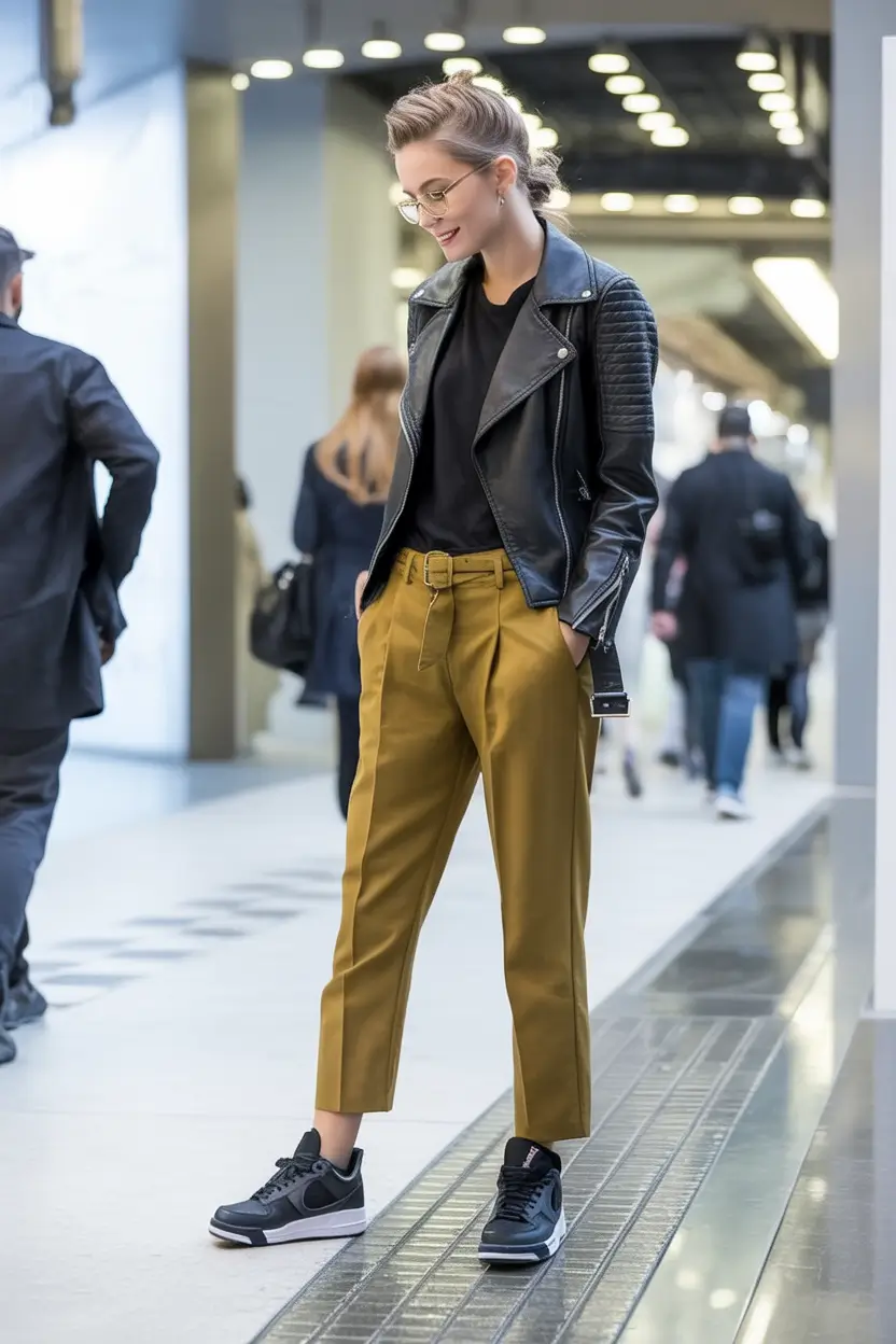 Fall transitional outfits to try in 2025 Mustard Sharpness in Motion