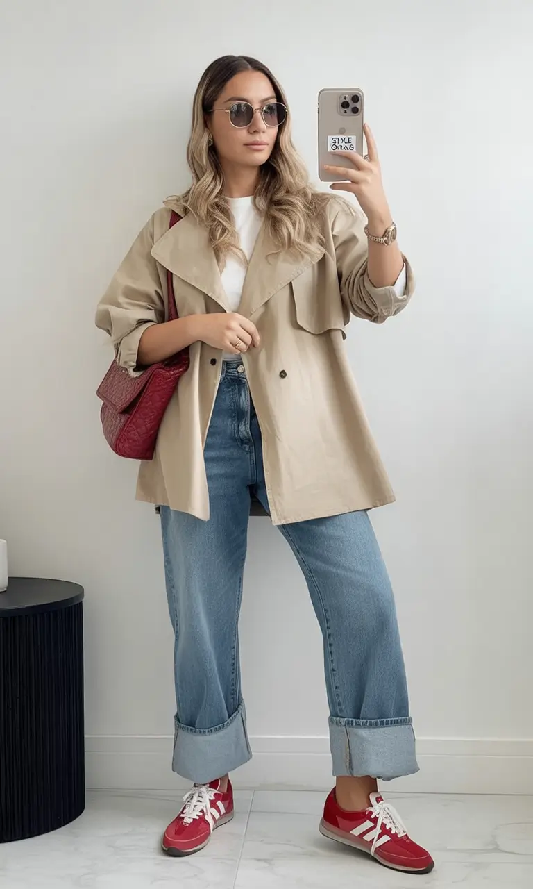 Fall transitional outfits to try in 2025 Trench and Denim Classic Revival