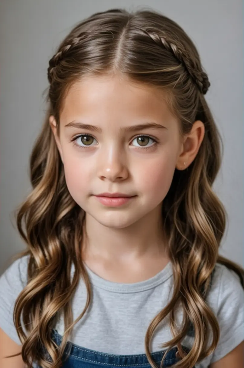 first day of school hairstyles ideas 2025 Soft Twisted Halo with Loose Waves
