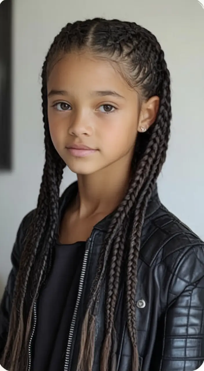 first day of school hairstyles ideas 2025 Cornrow Confidence With a Cool Finish