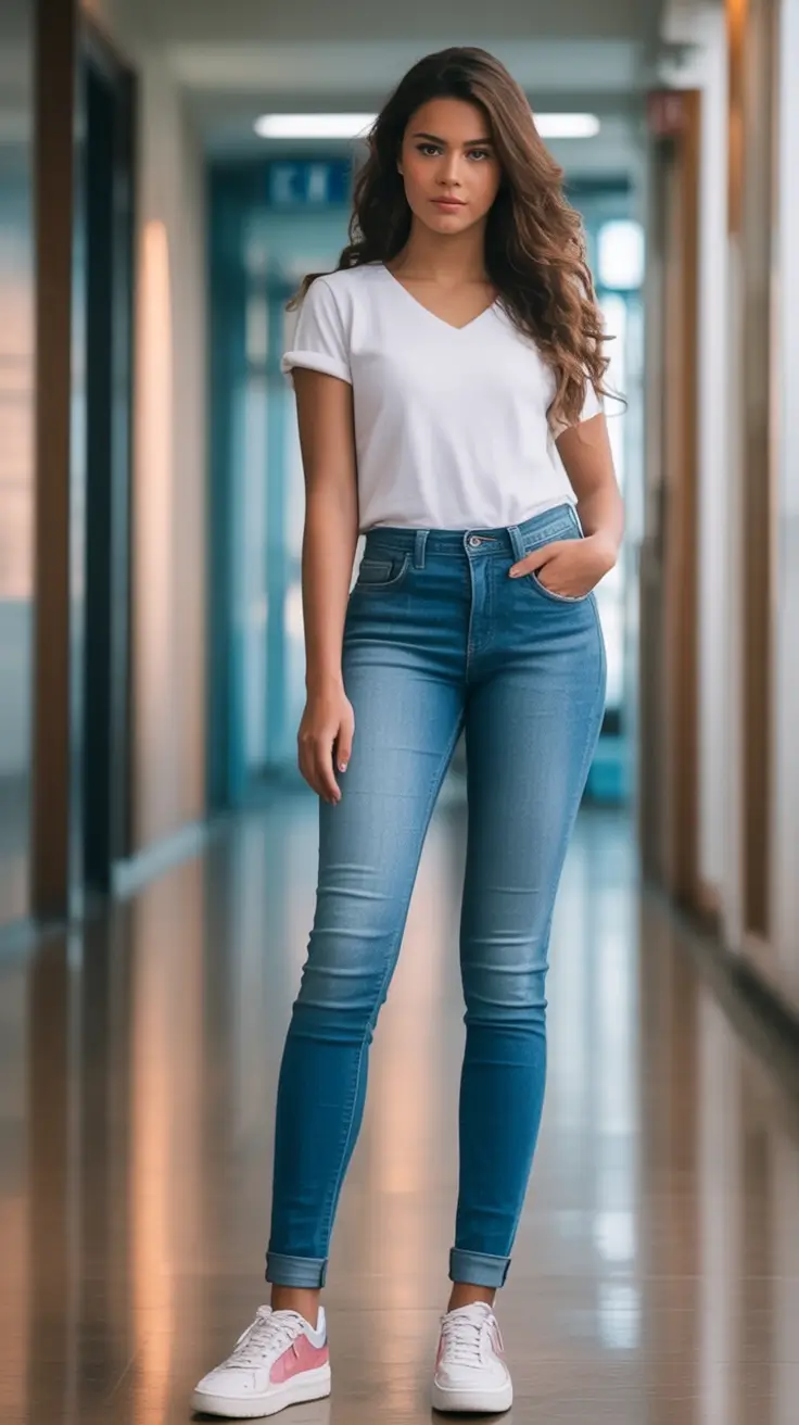 first day of school outfits ideas 2025 Denim Days and Soft Edges