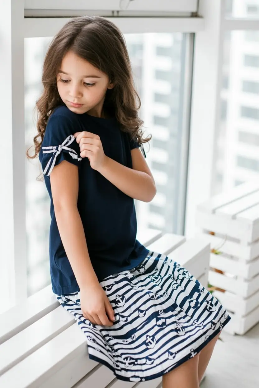 first day of school outfits ideas 2025 Nautical Cool with a Soft Twist