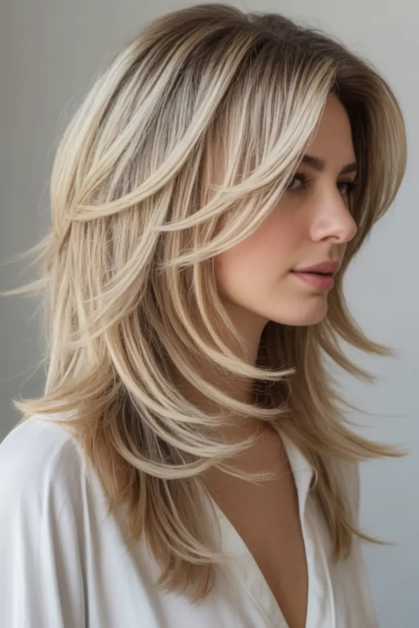 Fresh Haircuts to Try in August 2025 Airy Blonde Layers with Tapered Ends
