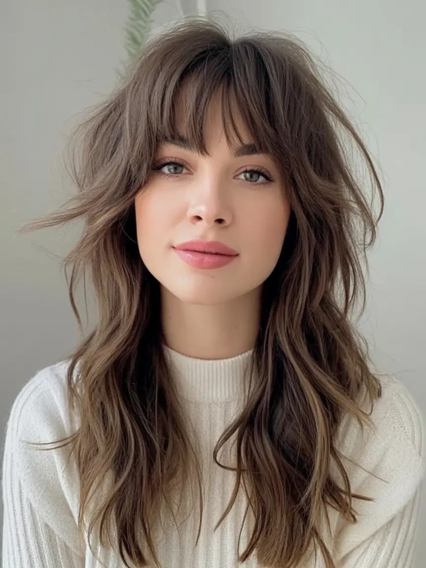 Fresh Haircuts to Try in August 2025 Shaggy Layers With A Feathery Fringe