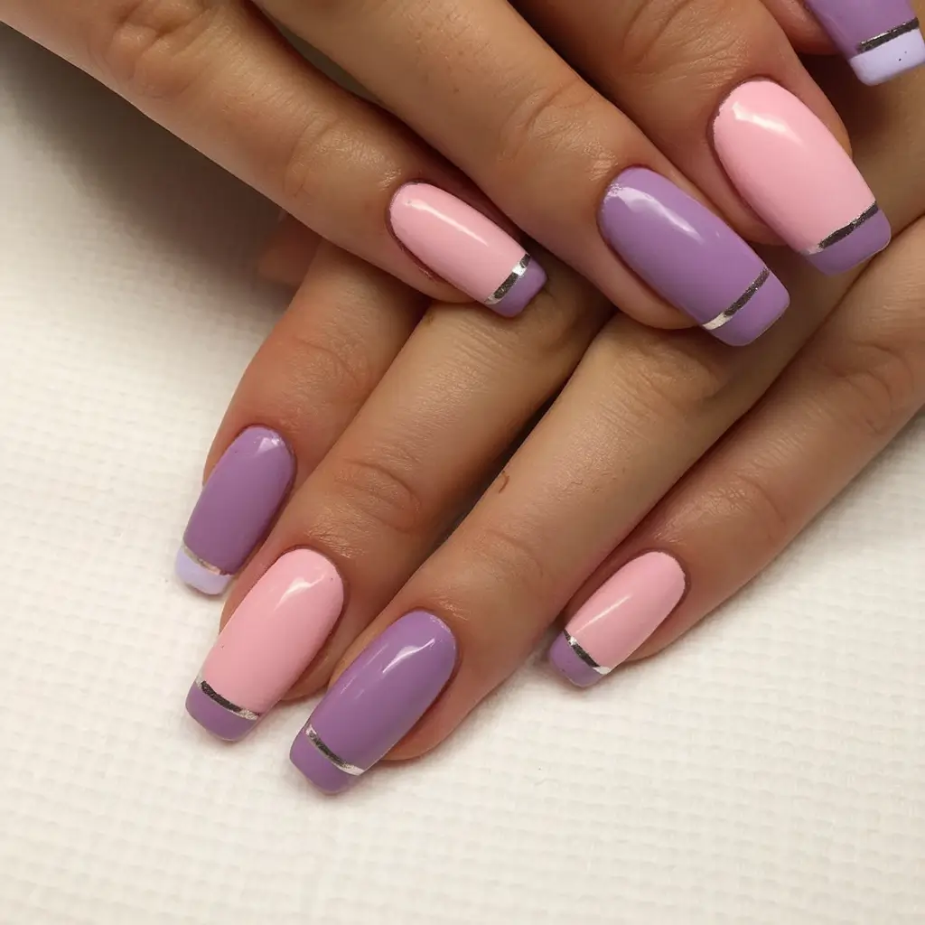Fun Nail Color Ideas for August 2025 Lavender & Blush Divide