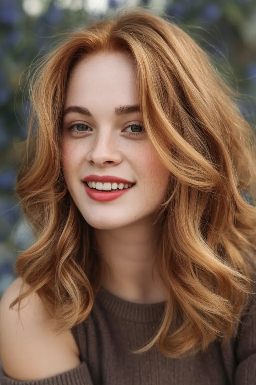 Hair Color Inspo for August 2025 Amberlight Curls for Late Summer Sunsets
