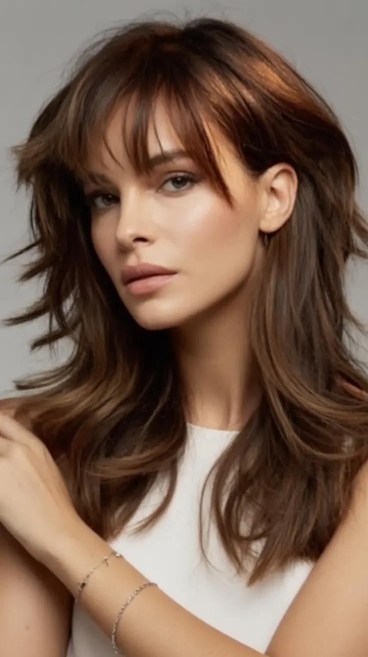 Hair Color Inspo for August 2025 Espresso Melt with Shattered Layers