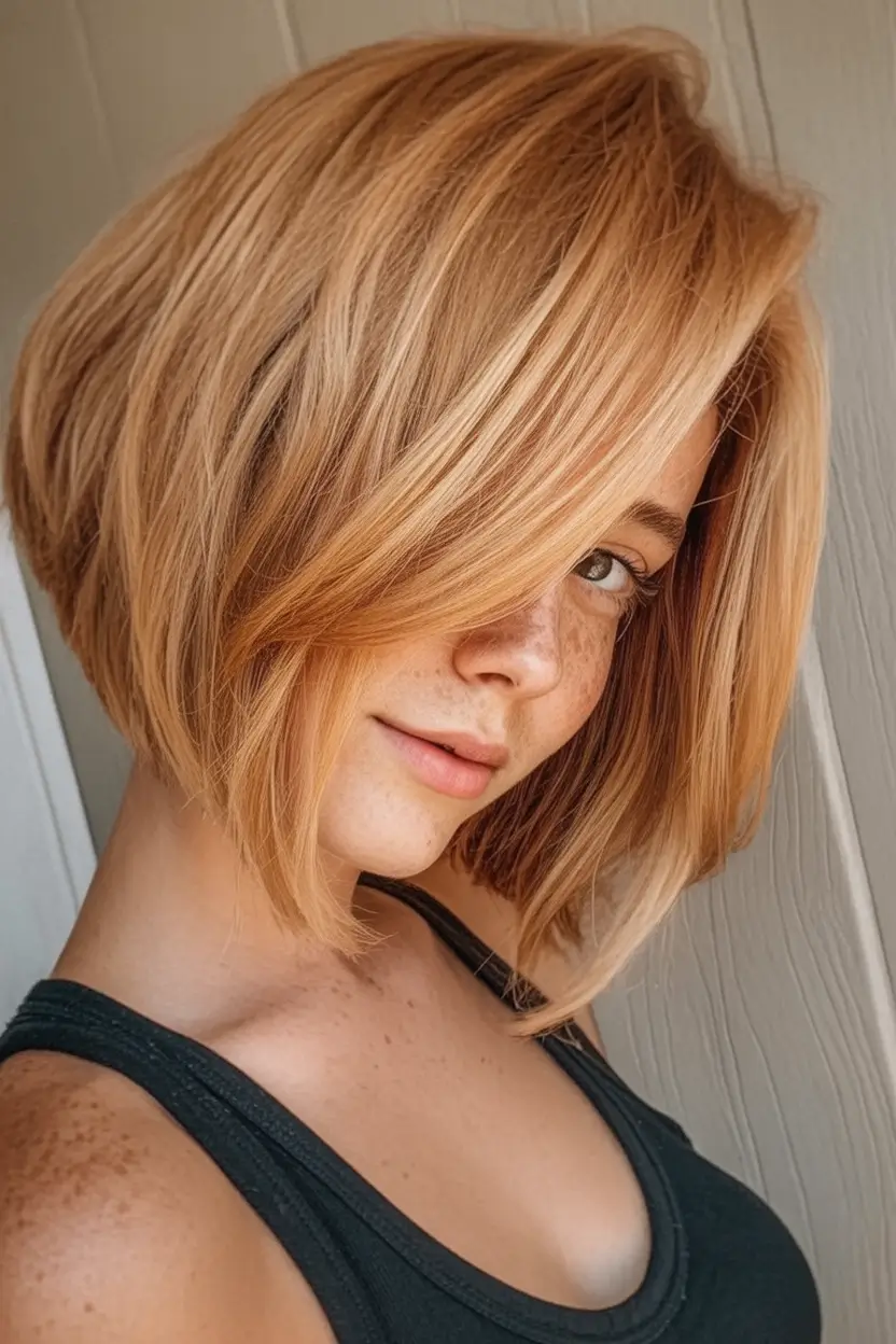 Hair Color Inspo for August 2025 Cropped Caramel Cut with Quiet Spice