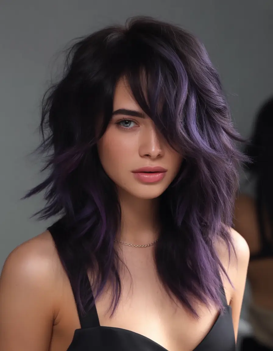 Hair Color Inspo for August 2025 Midnight Violet Mood