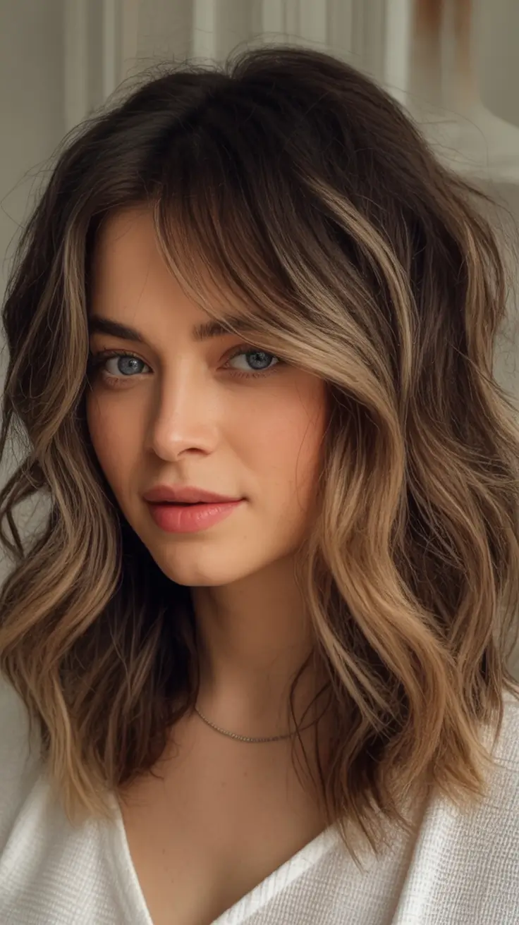 Hair Color Inspo for August 2025 Rooted Taupe with Dimensional Layers