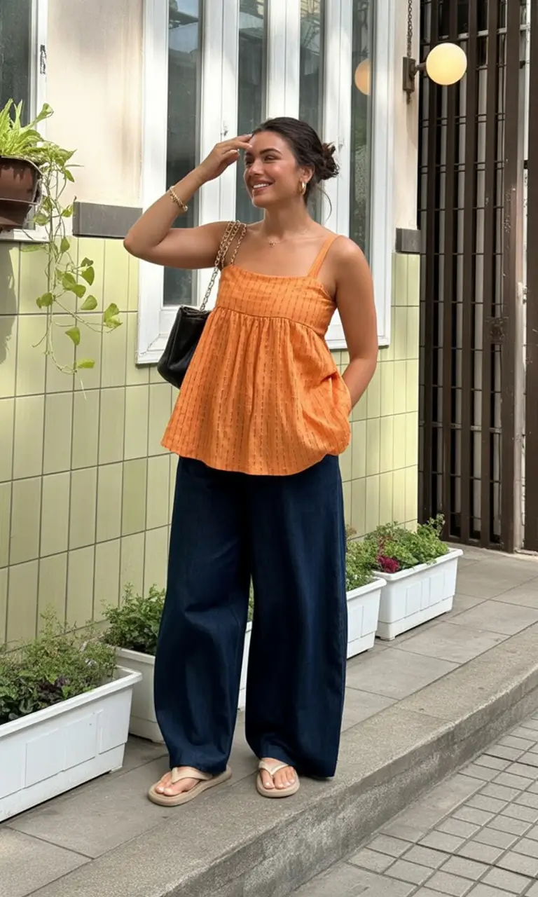 labor day outfits ideas 2025 Sunset Pop and Wide Leg Freedom