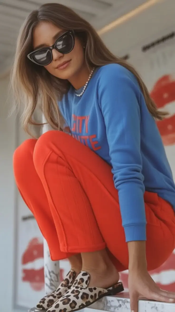 labor day outfits ideas 2025 Playful Color Clash With City Energy