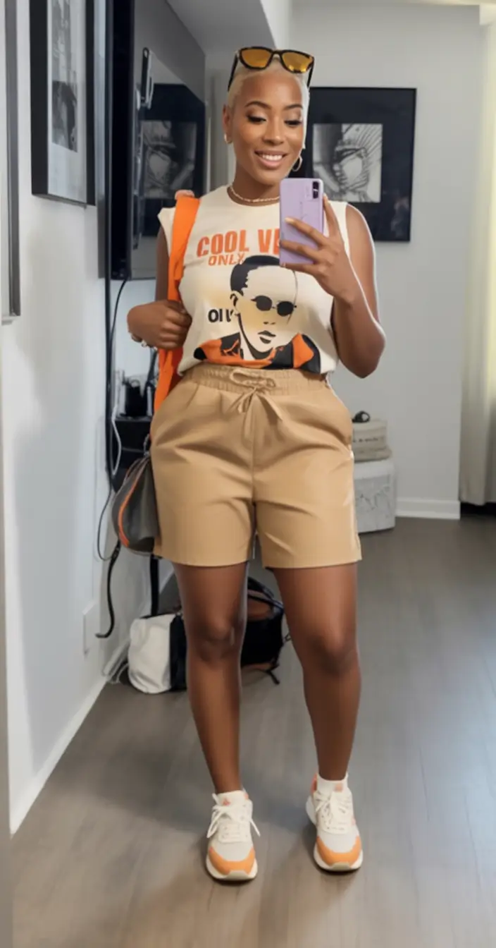 labor day outfits ideas 2025 Graphic Tee Goals With a Sporty Twist
