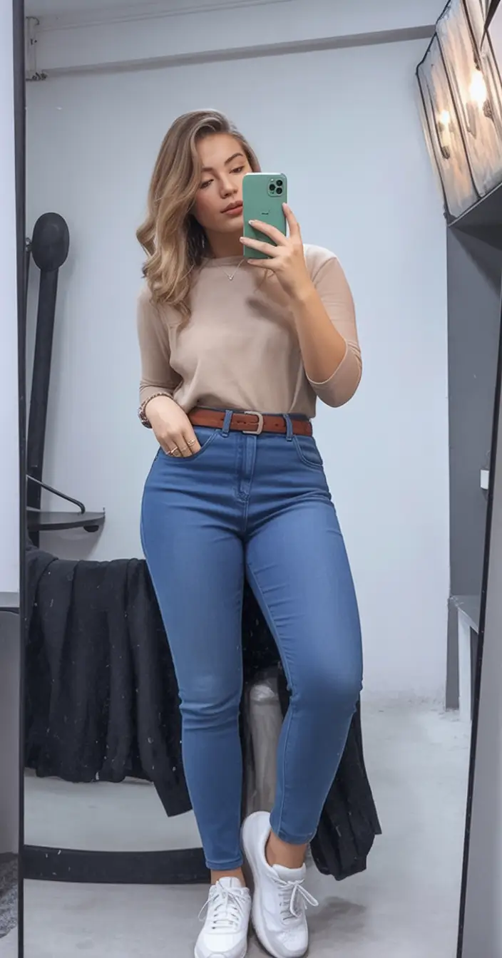 labor day outfits ideas 2025 Neutral Simplicity with Elevated Denim