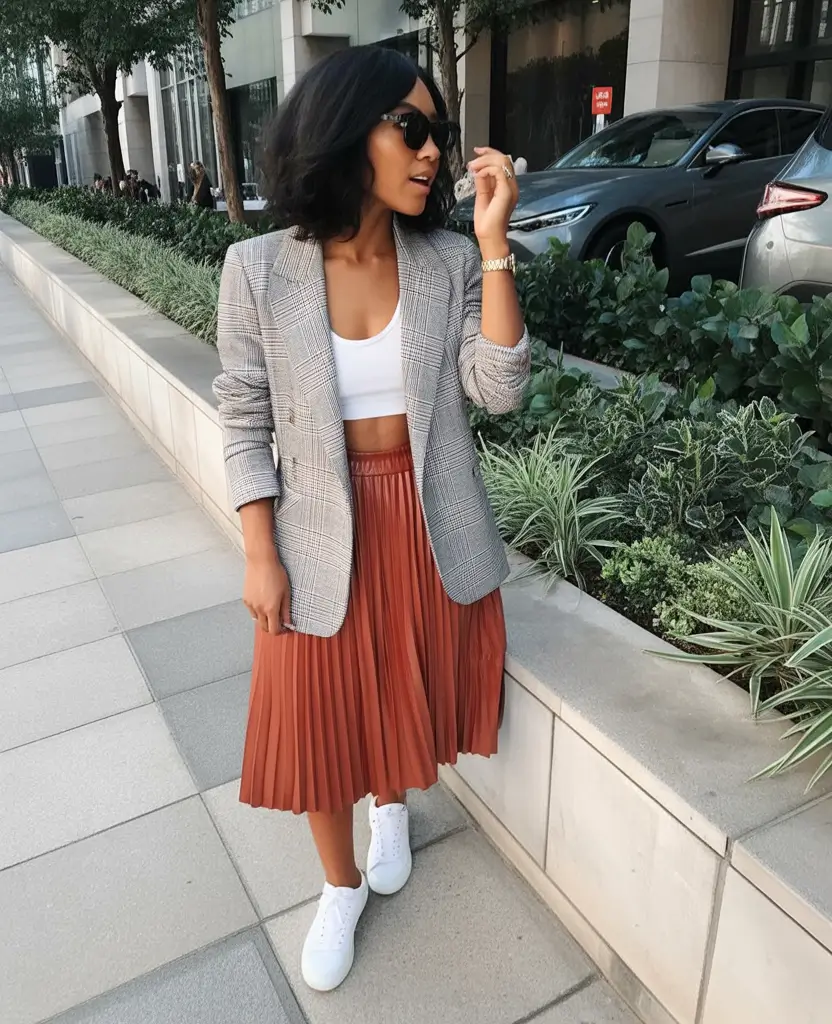 labor day outfits ideas 2025 Blazer Meets Breeze