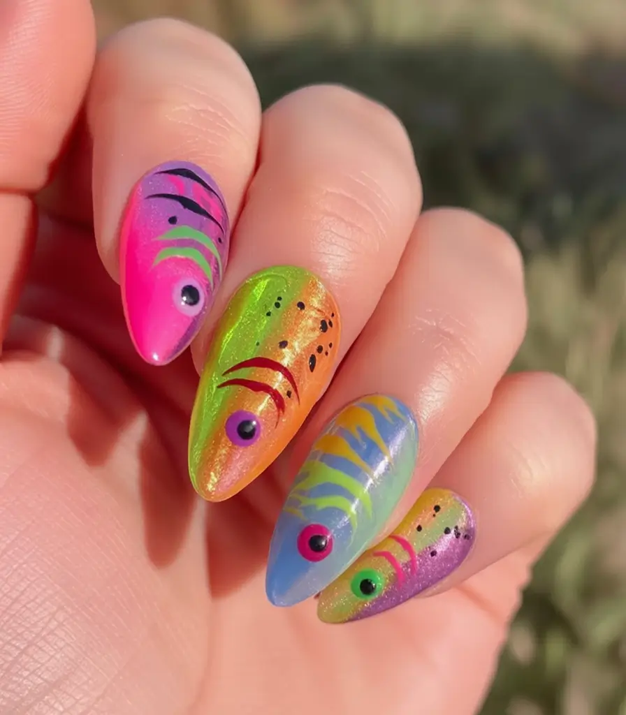 Nail Designs to Try in August 2025 Neon Fish Fantasy