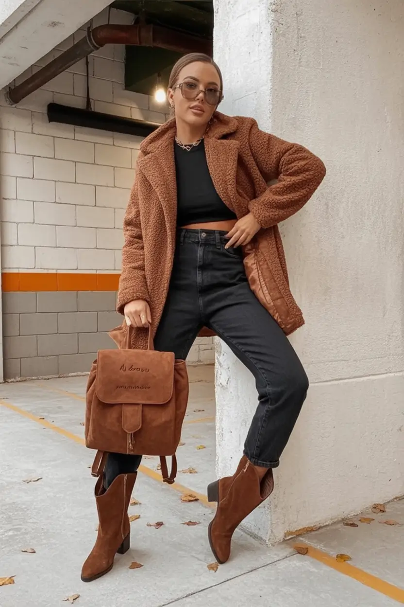 Stylish fall 2025 fashion outfits for women 40+ Urban Cool Meets Autumn Heat