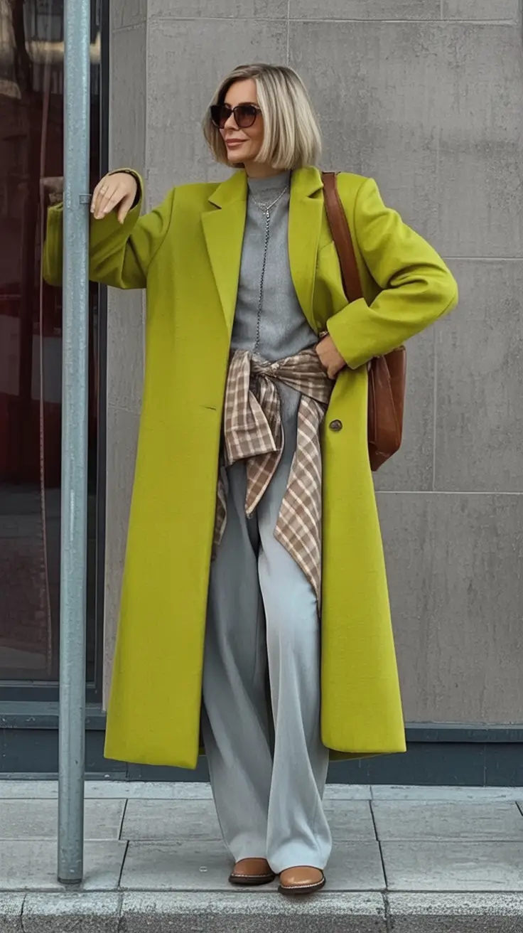 Stylish fall 2025 fashion outfits for women 40+ Citrus Wool with Soft Neutrals