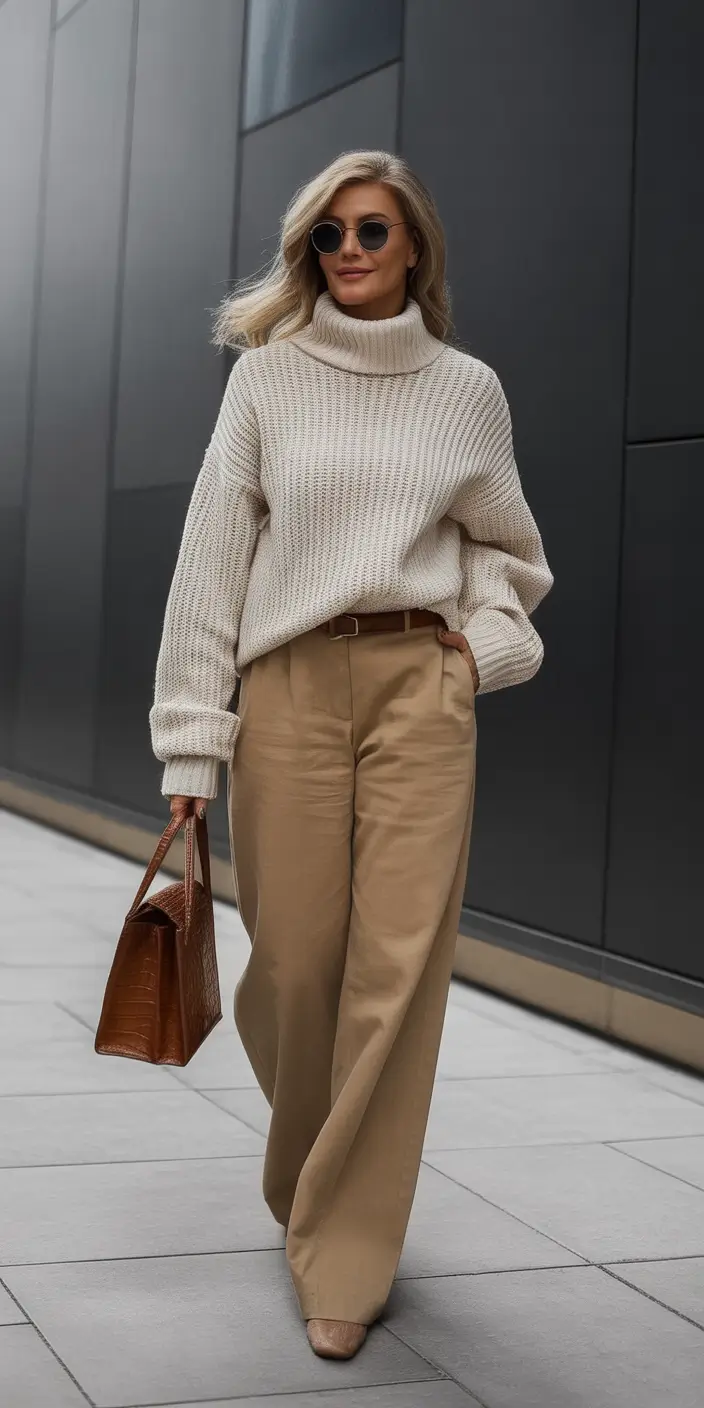 Stylish fall 2025 fashion outfits for women 40+ Soft Layers Strong Impact
