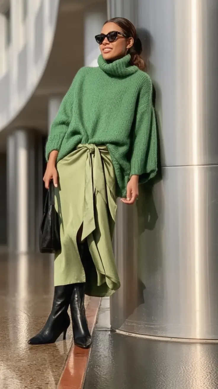 Stylish fall 2025 fashion outfits for women 40+ Knotted Layers and Luxe Knits