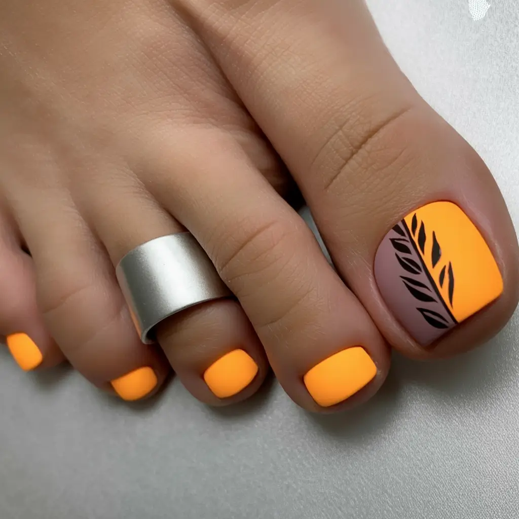 Toe Nail Ideas August 2025 - Pedicure Inspiration Neon Meets Earthy Chic