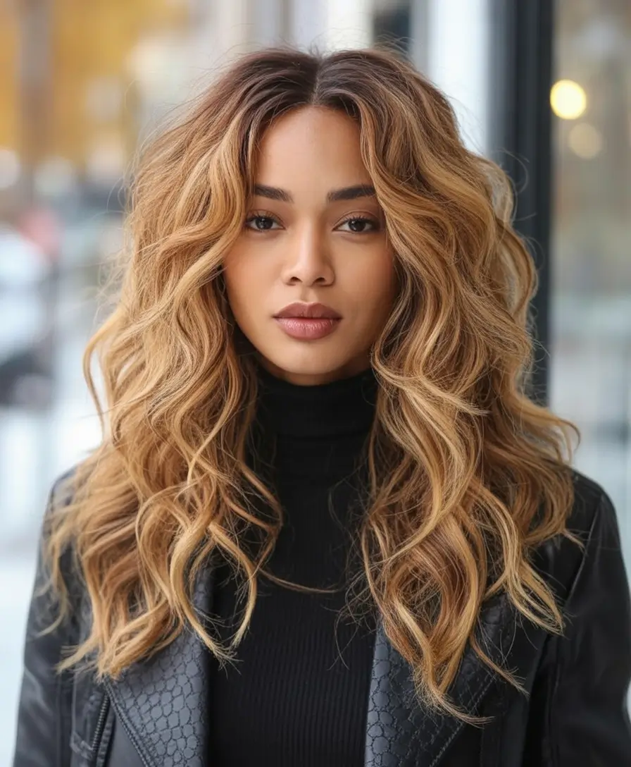 Top Hair Colors for Black Women This Fall 2025 Golden Caramel Layers for Effortless Autumn Glow