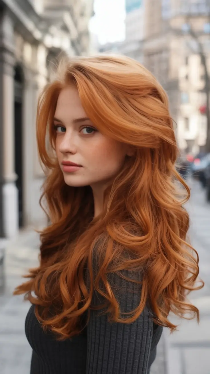 Trending Hair Colors for Fall Season 2025 City-Spiced Auburn Curls