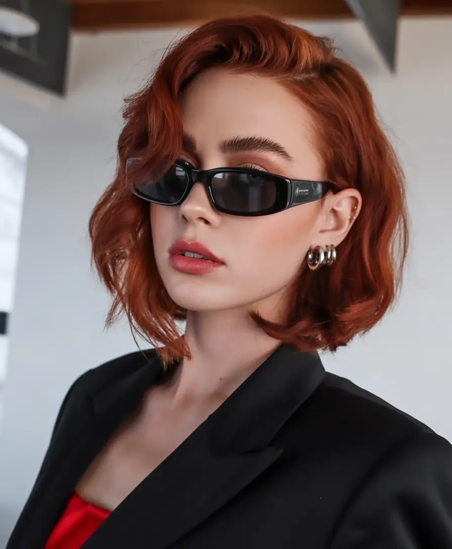 Trending Hair Colors for Fall Season 2025 Copper Chic Power Bob