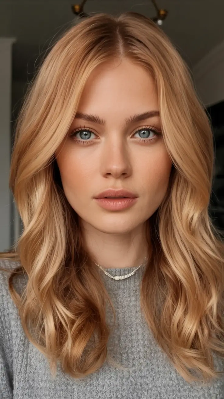 Trending Hair Colors for Fall Season 2025 Toasted Caramel Blonde